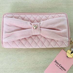 Juicy Couture Pink Quilted Bow Wallet